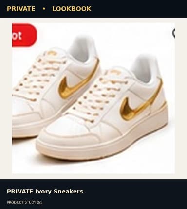PRIVATE Ivory Sneakers, view 2