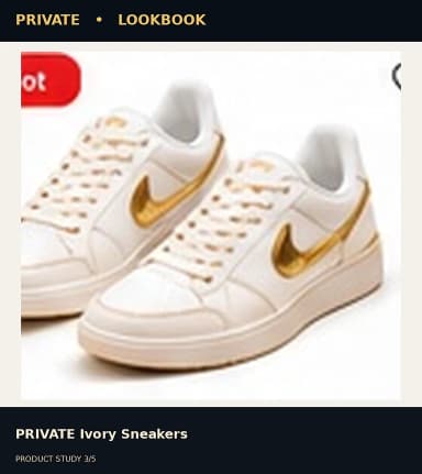 PRIVATE Ivory Sneakers, view 3