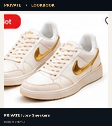 PRIVATE Ivory Sneakers, view 4