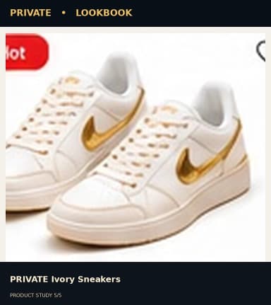 PRIVATE Ivory Sneakers, view 5