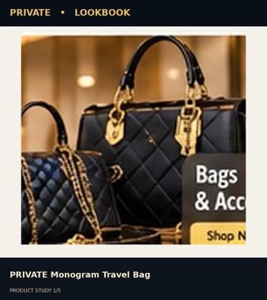 PRIVATE Monogram Travel Bag, view 1