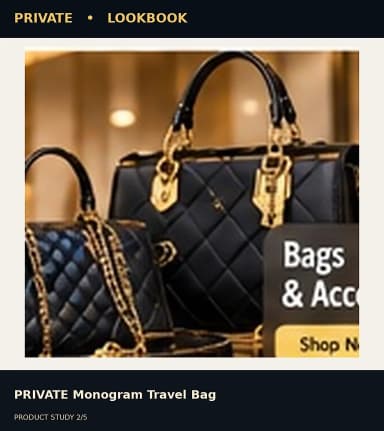 PRIVATE Monogram Travel Bag, view 2