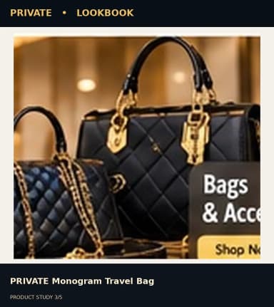 PRIVATE Monogram Travel Bag, view 3