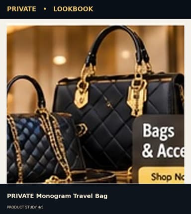PRIVATE Monogram Travel Bag, view 4