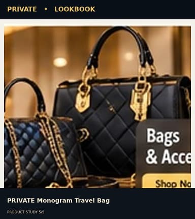 PRIVATE Monogram Travel Bag, view 5