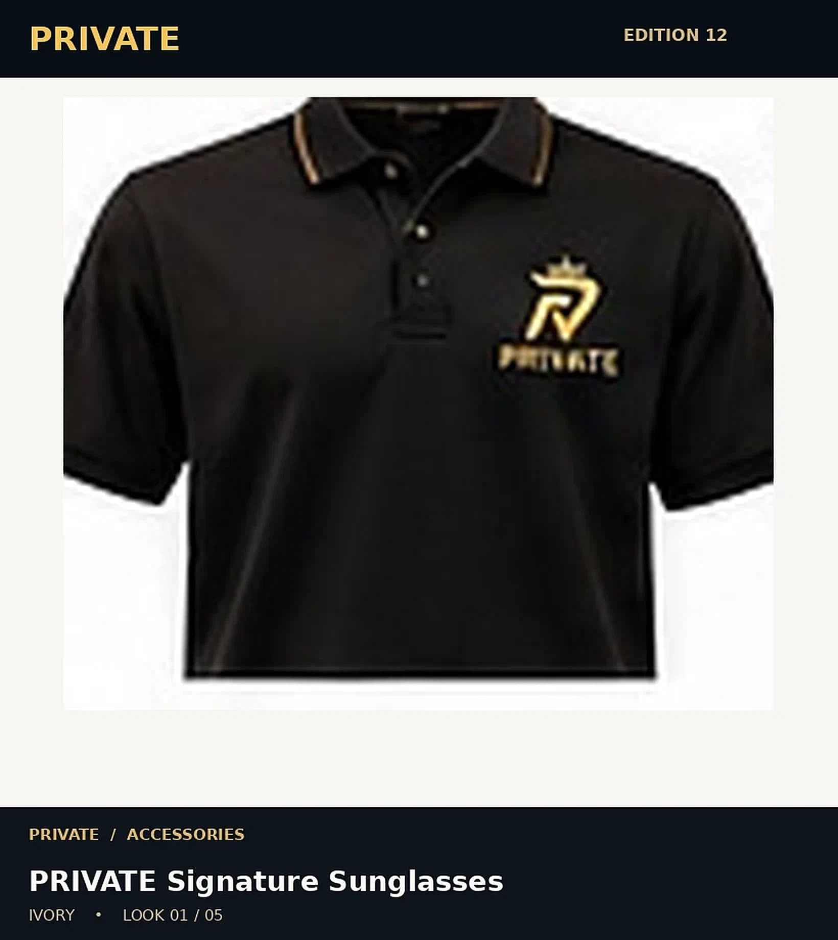 PRIVATE Signature Sunglasses — editorial view 1