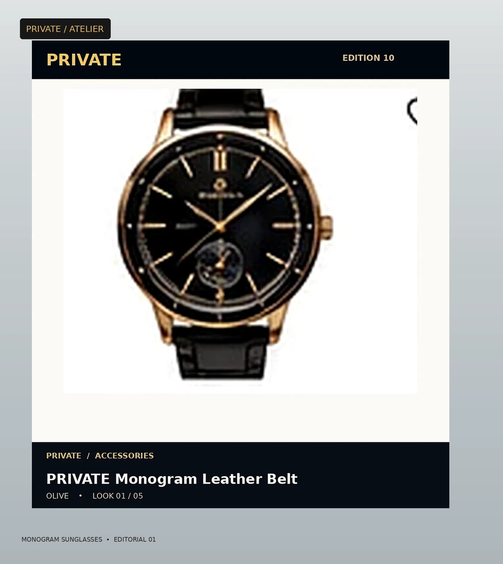 PRIVATE Monogram Sunglasses — editorial view 1
