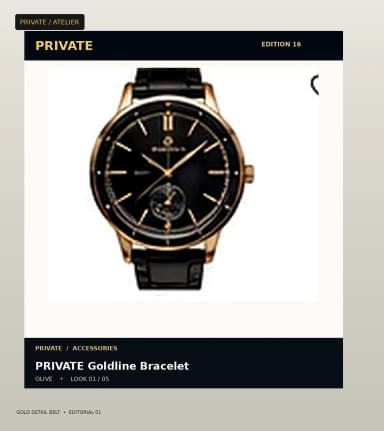 PRIVATE Gold Detail Belt, view 1