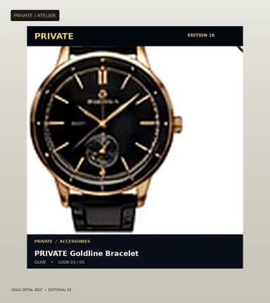 PRIVATE Gold Detail Belt, view 3
