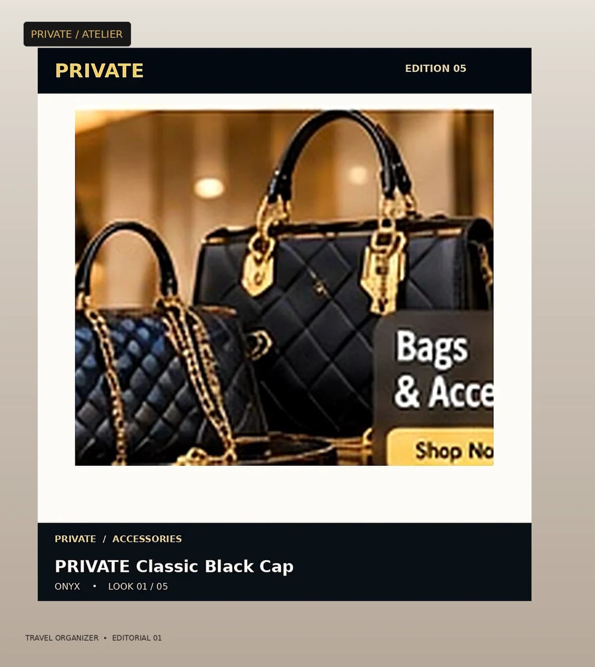 PRIVATE Travel Organizer