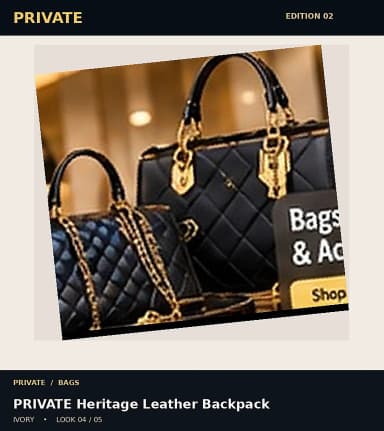 PRIVATE Heritage Leather Backpack, view 4