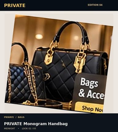 PRIVATE Monogram Handbag, view 2