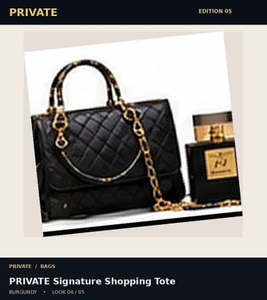 PRIVATE Signature Shopping Tote, view 4