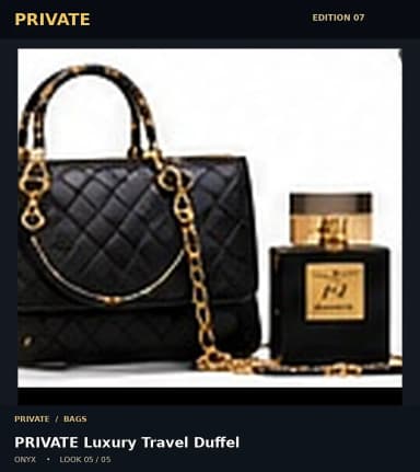PRIVATE Luxury Travel Duffel, view 5