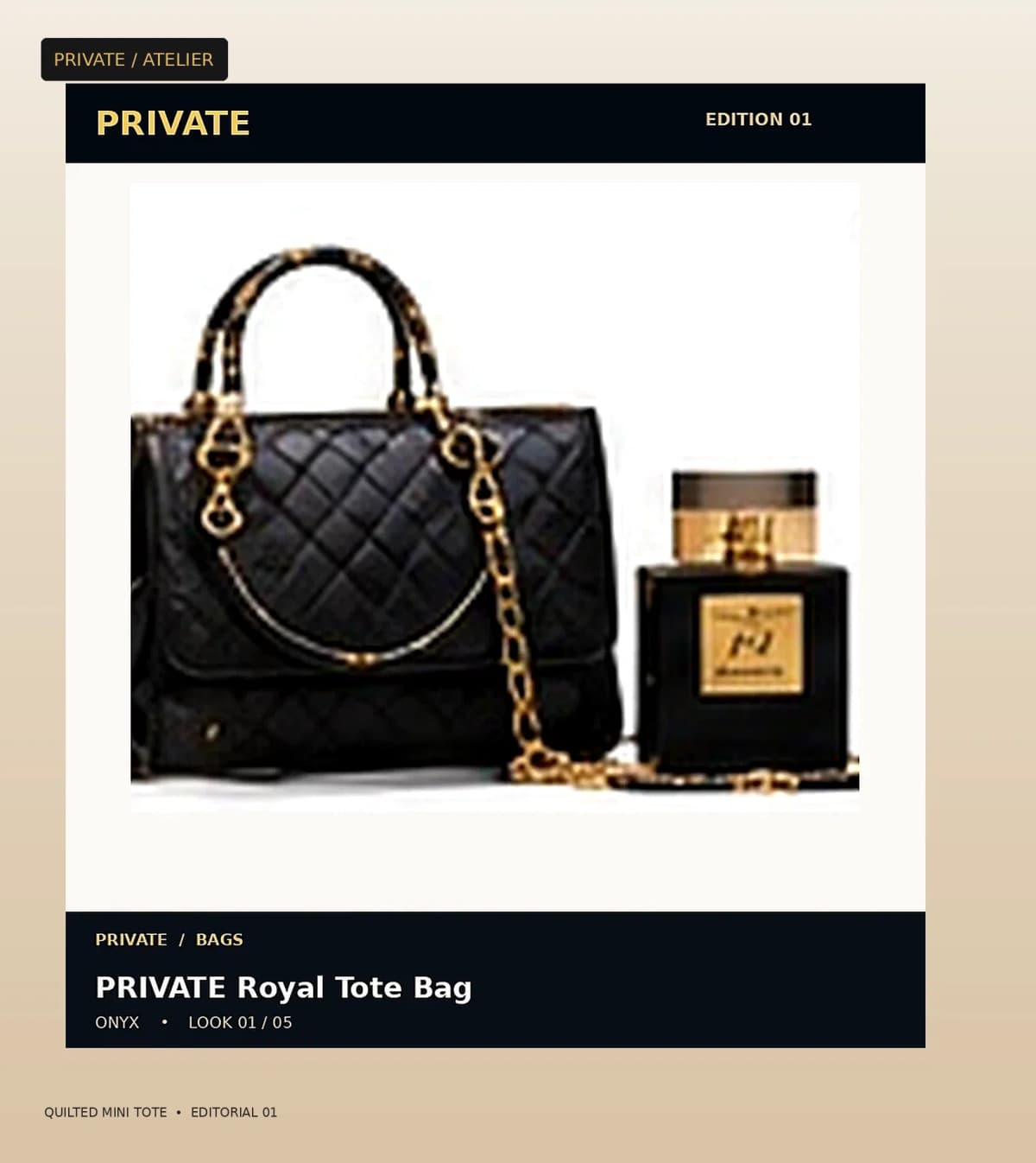 PRIVATE Quilted Mini Tote