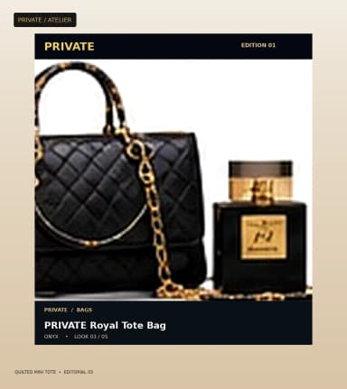 PRIVATE Quilted Mini Tote, view 3