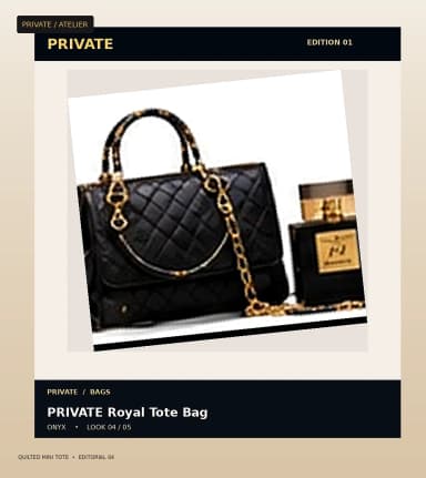 PRIVATE Quilted Mini Tote, view 4