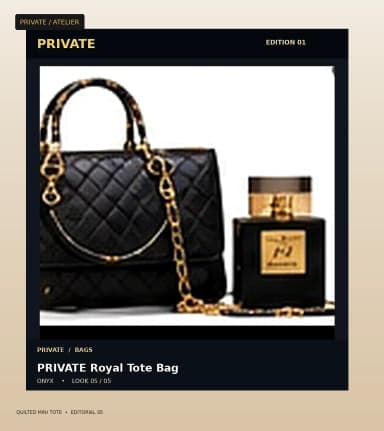PRIVATE Quilted Mini Tote, view 5