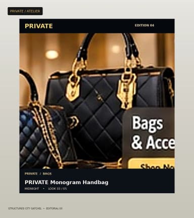 PRIVATE Structured City Satchel, view 3