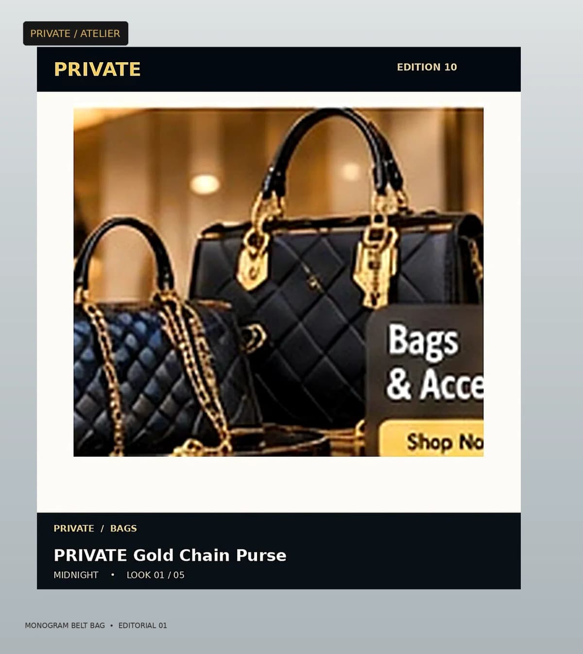 PRIVATE Monogram Belt Bag