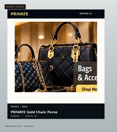 PRIVATE Monogram Belt Bag, view 1