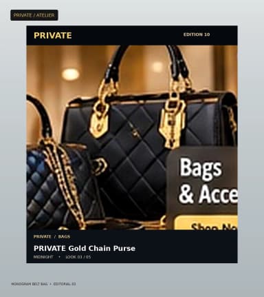PRIVATE Monogram Belt Bag, view 3