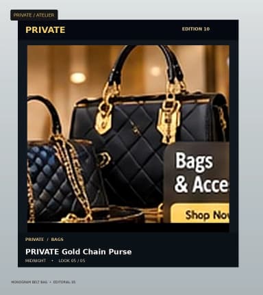 PRIVATE Monogram Belt Bag, view 5