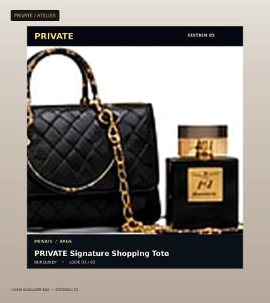 PRIVATE Chain Shoulder Bag, view 3