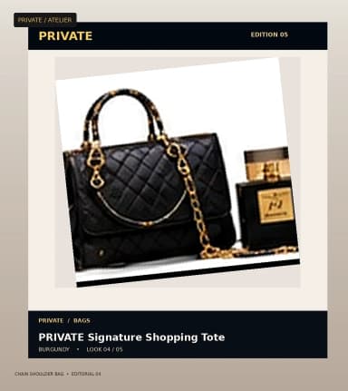 PRIVATE Chain Shoulder Bag, view 4