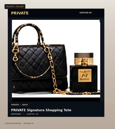 PRIVATE Chain Shoulder Bag, view 5
