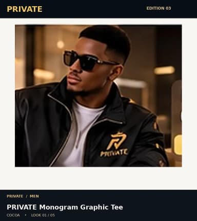 PRIVATE Monogram Graphic Tee, view 1