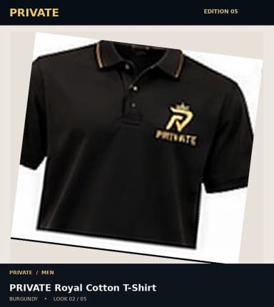 PRIVATE Royal Cotton T-Shirt, view 2