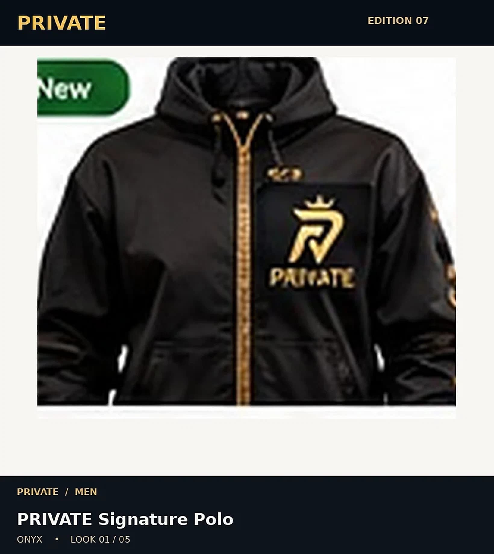 PRIVATE Signature Polo — editorial view 1
