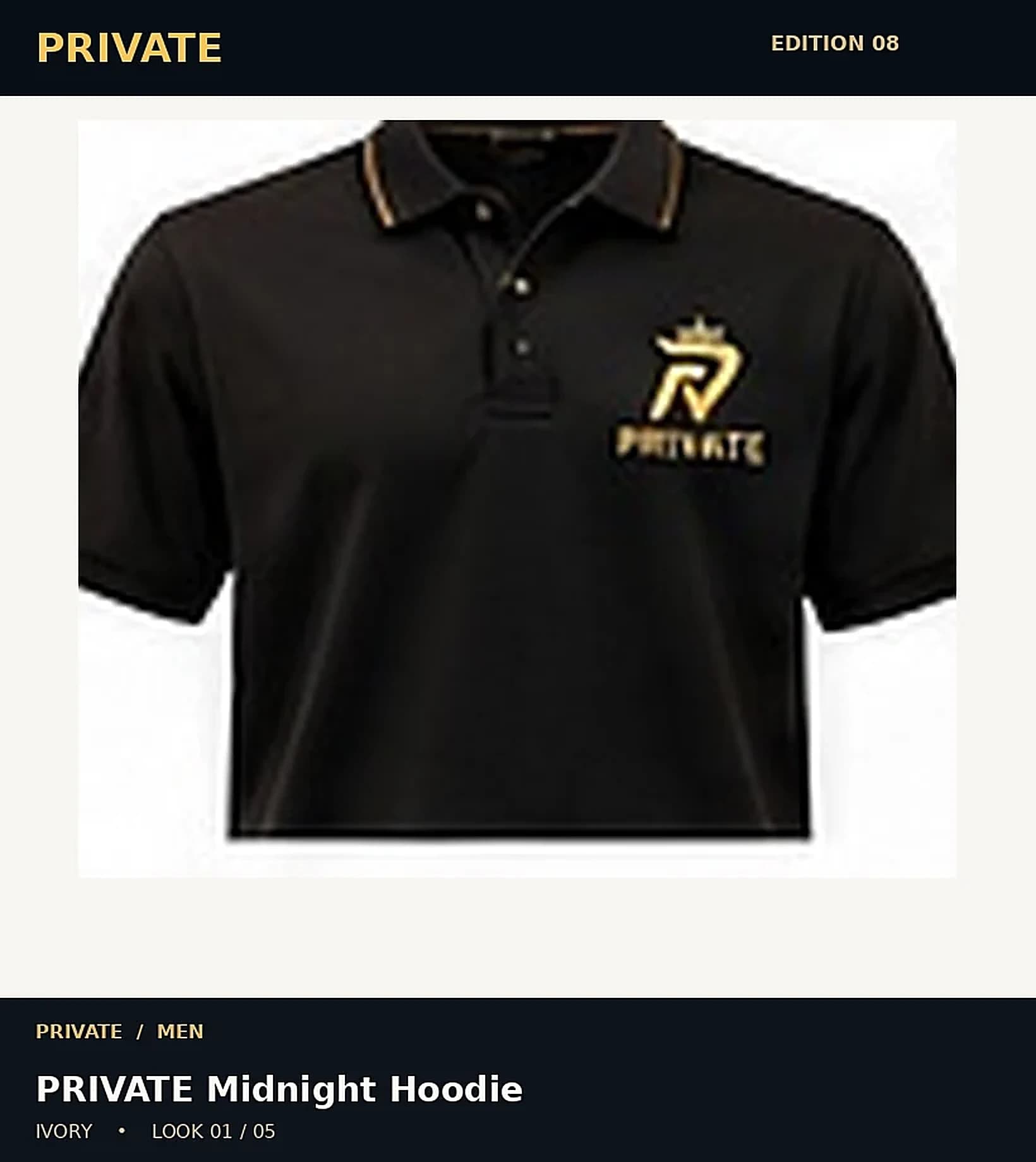 PRIVATE Midnight Hoodie — editorial view 1