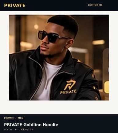 PRIVATE Goldline Hoodie, view 1