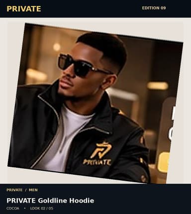 PRIVATE Goldline Hoodie, view 2