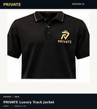 PRIVATE Luxury Track Jacket, view 1