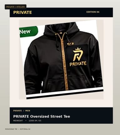 PRIVATE Monogram Tee, view 4