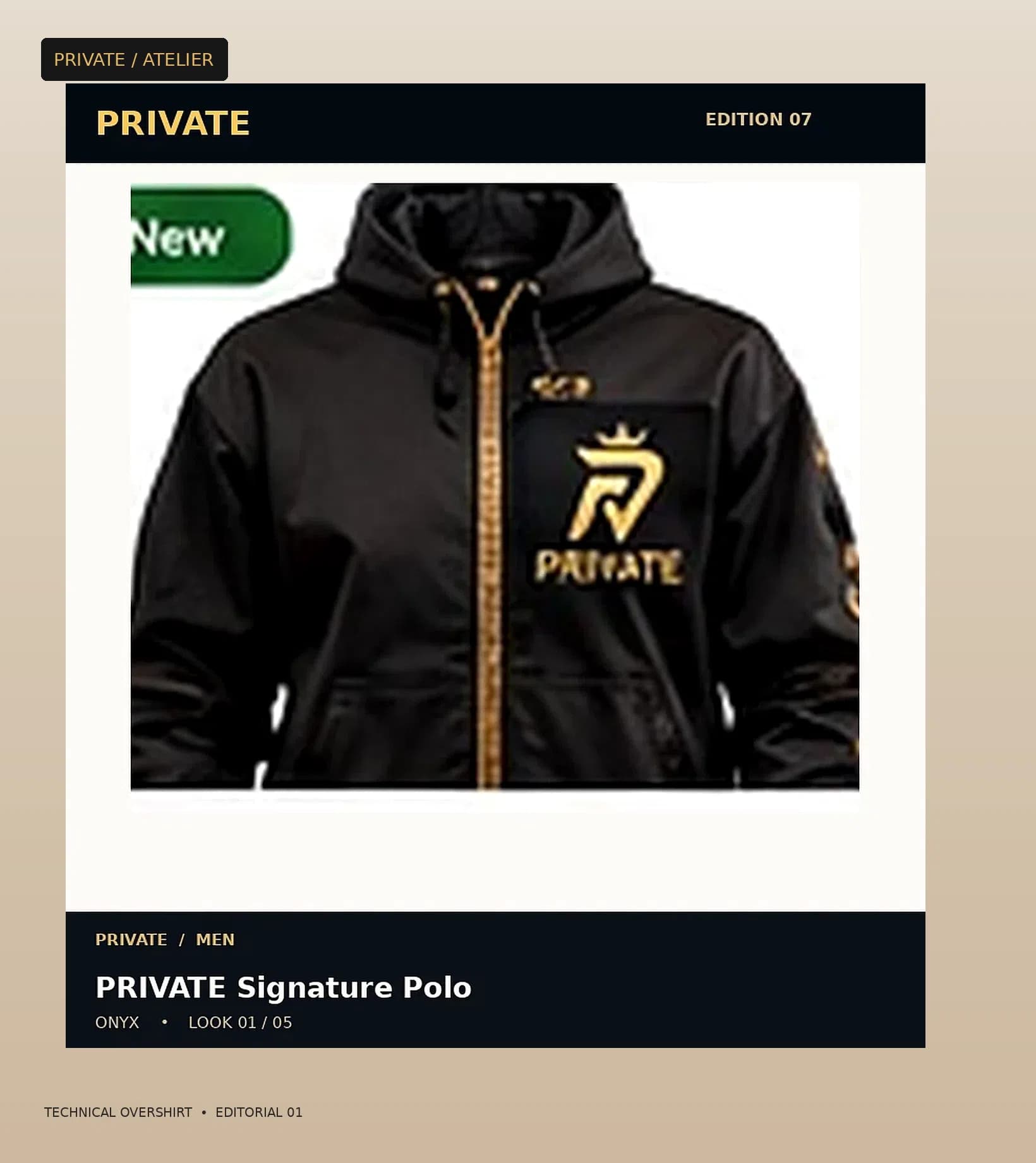 PRIVATE Technical Overshirt — editorial view 1