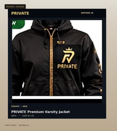 PRIVATE Varsity Jacket, view 5
