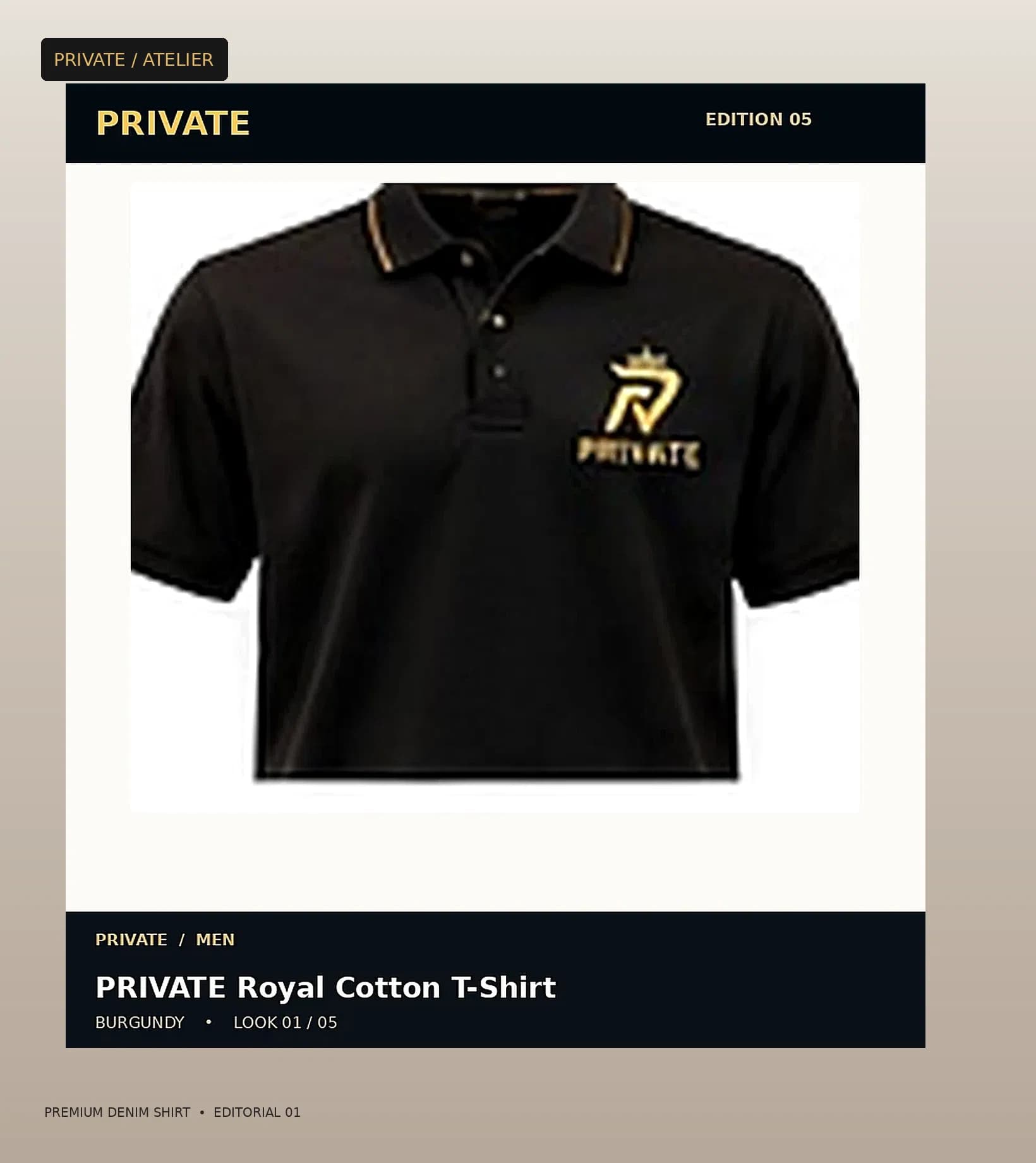PRIVATE Premium Denim Shirt — editorial view 1