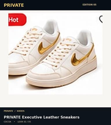 PRIVATE Executive Leather Sneakers, view 1