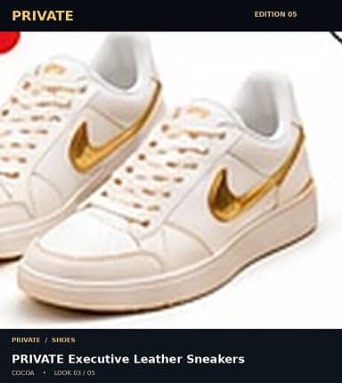 PRIVATE Executive Leather Sneakers, view 3