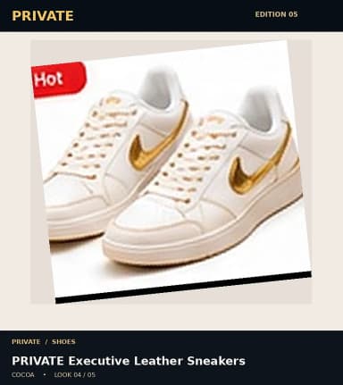 PRIVATE Executive Leather Sneakers, view 4