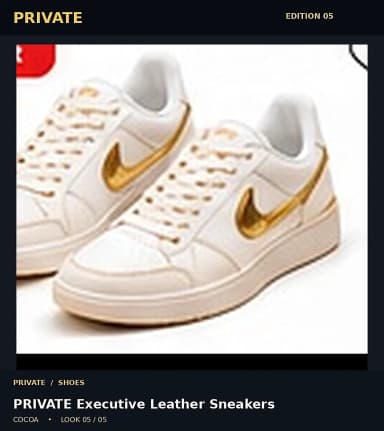 PRIVATE Executive Leather Sneakers, view 5