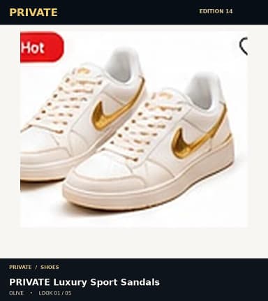 PRIVATE Luxury Sport Sandals, view 1