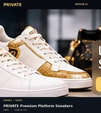 PRIVATE Premium Platform Sneakers, view 3