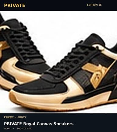PRIVATE Royal Canvas Sneakers, view 3