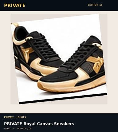 PRIVATE Royal Canvas Sneakers, view 4