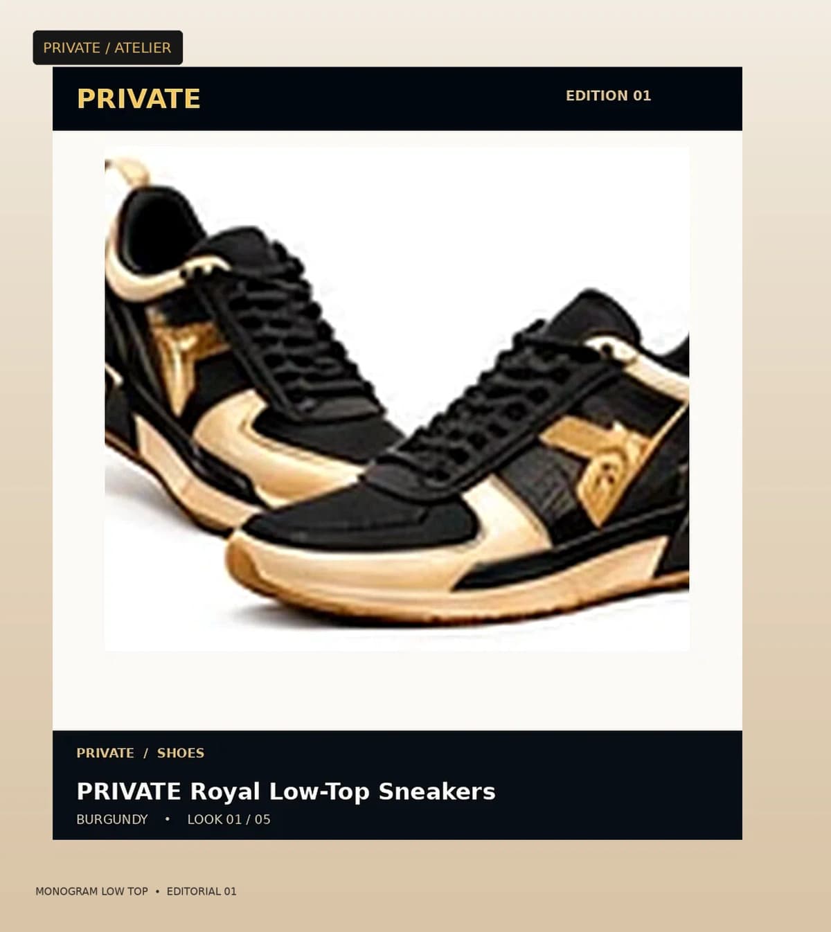 PRIVATE Monogram Low Top